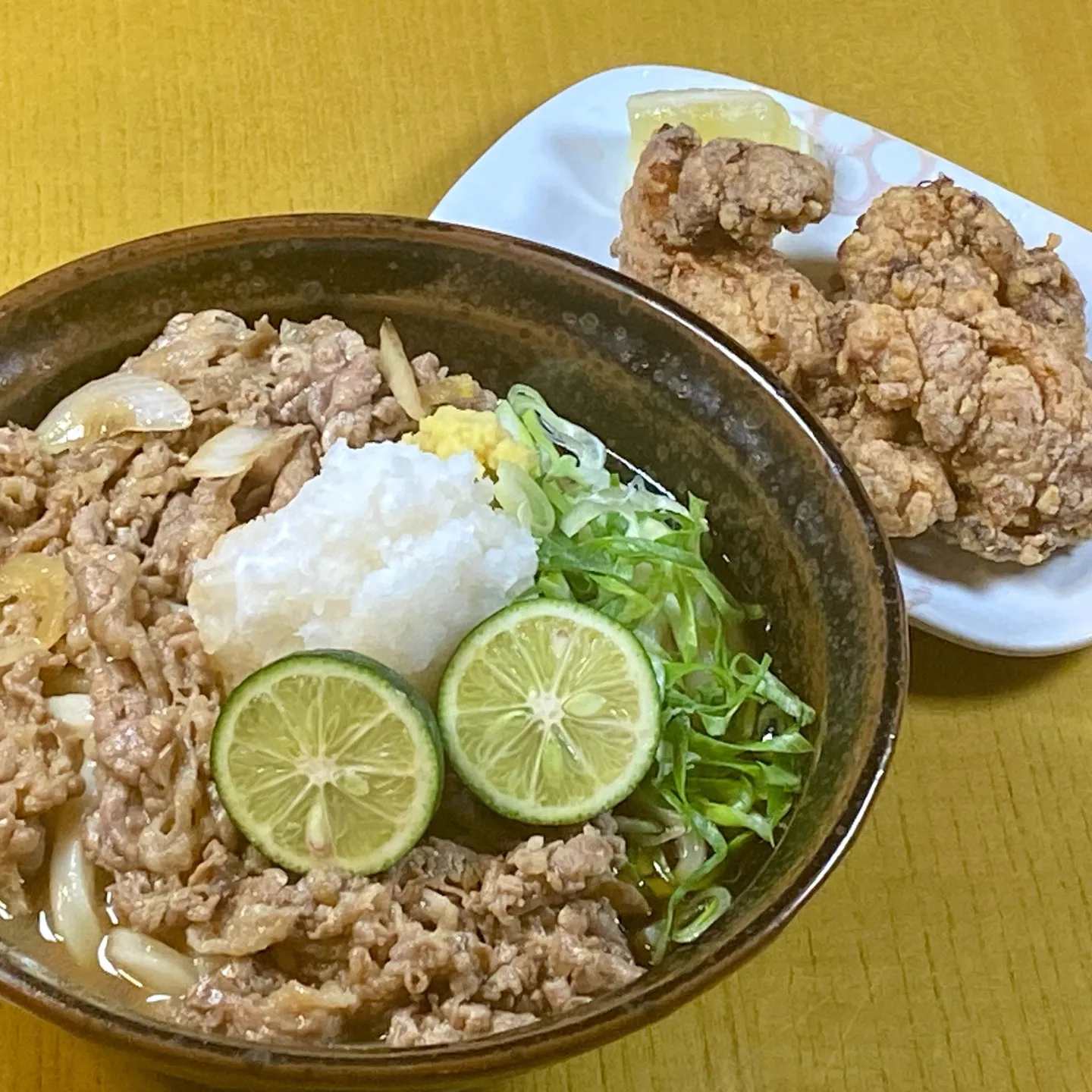 夏の限定・すだち鬼おろし・冷坦々うどん